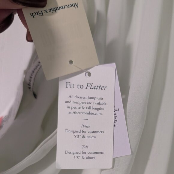 NWT Abercrombie & Fitch | One-Shoulder Chiffon Mini Dress In Light Green - Picture 6 of 12